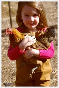 Illana with her Hen